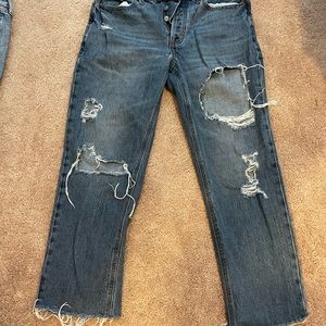 Old Navy Boyfriend button fly ripped jeans
